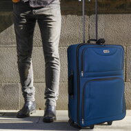 Setul de 5 piese de bagaje de călătorie, albastru închis