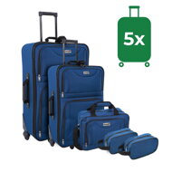 Set de valize de călătorie TRAVEL, 5 piese, albastru închis